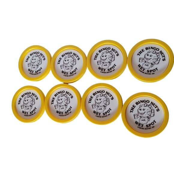 Vintage The Bingo Nuts Wet Spot Coasters Set Of 8 By Custom Creations 1985 USA G - Picture 6 of 6